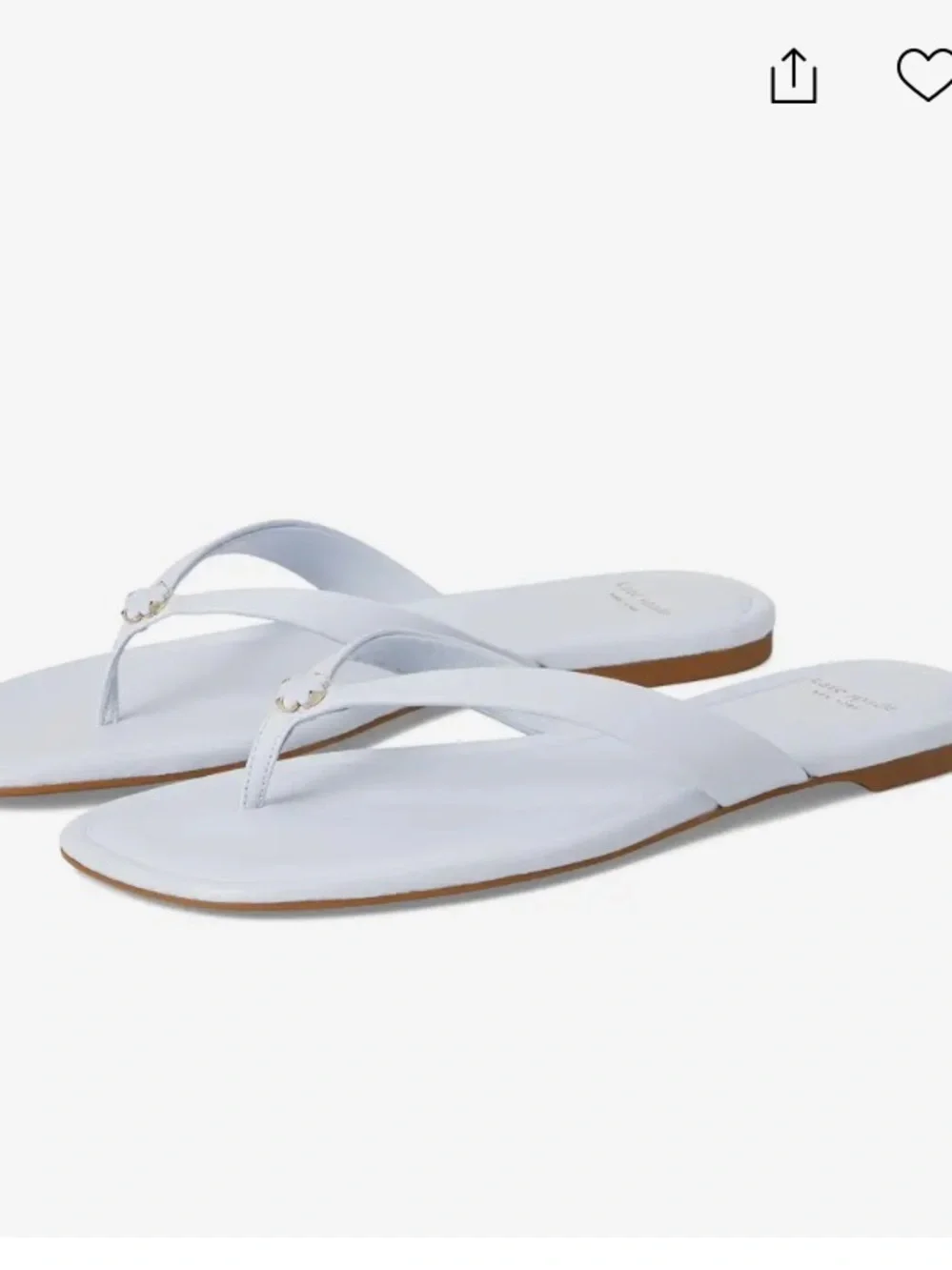 NWT Kate Spade Flower Smooth Leather Flip-Flop (Taro Milk) Size 7
